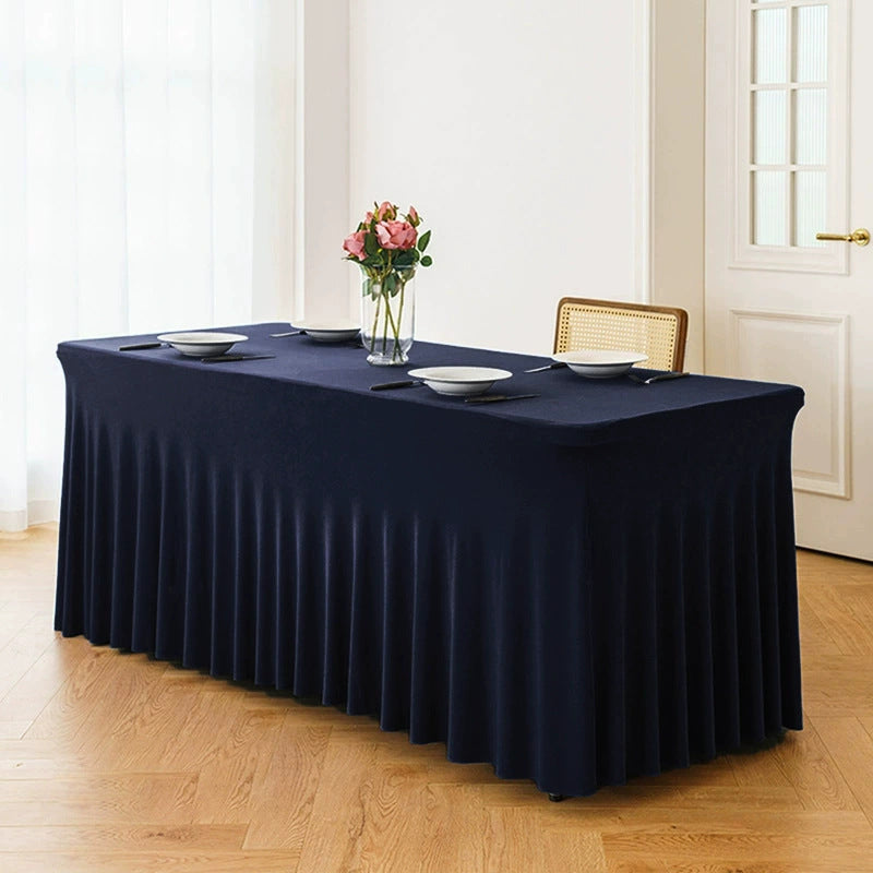 Stretch Spandex Table Cloth Rectangular, Fitted Table Cover for Weddings Parties Banquets Hotel Event Decoration - BsBuy