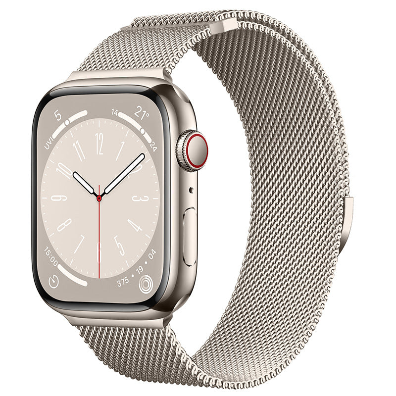 Compatible with Apple Watch, Two-Section Half-Circle Magnetic Milanese Steel Band for iWatch 11, Apple Watch Strap - BsBuy