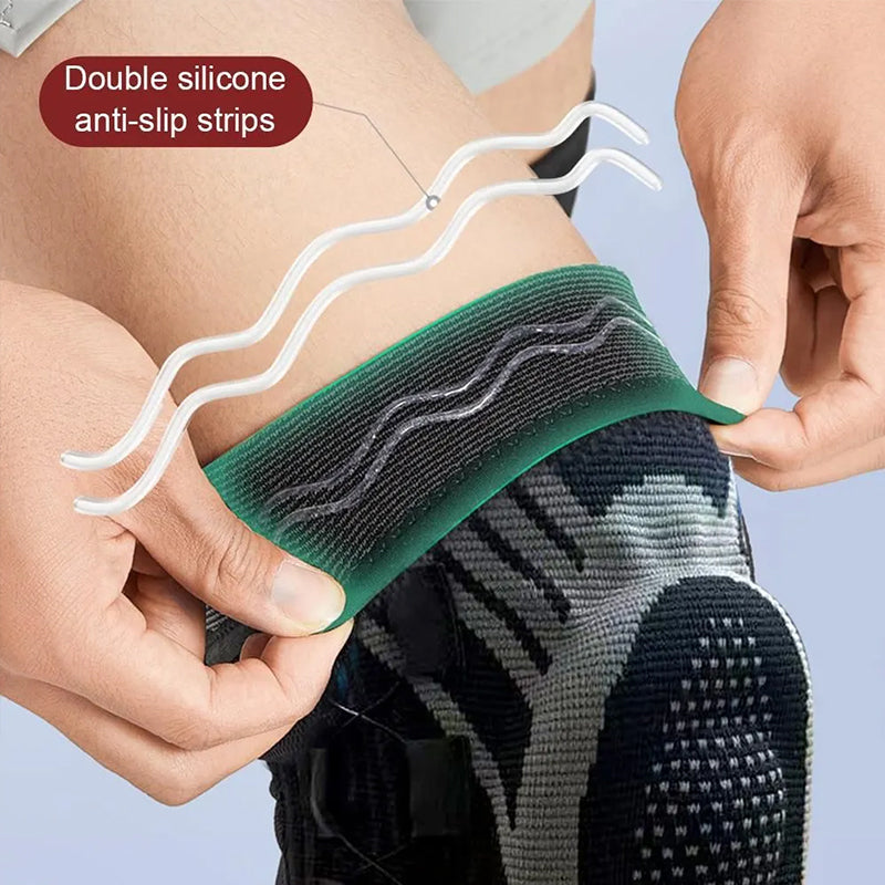 Adjustable Knob Knee Brace with Spring Support — Non-Slip Compression Sports Protector | Left & Right | M–2XL - BsBuy