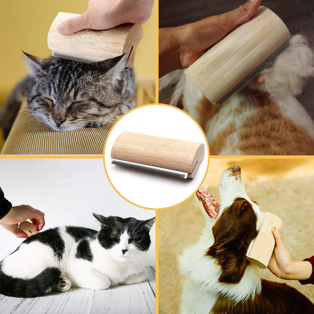 Wooden Pet Deshedding Comb — Premium Grooming Comb for Dogs & Horses - BsBuy