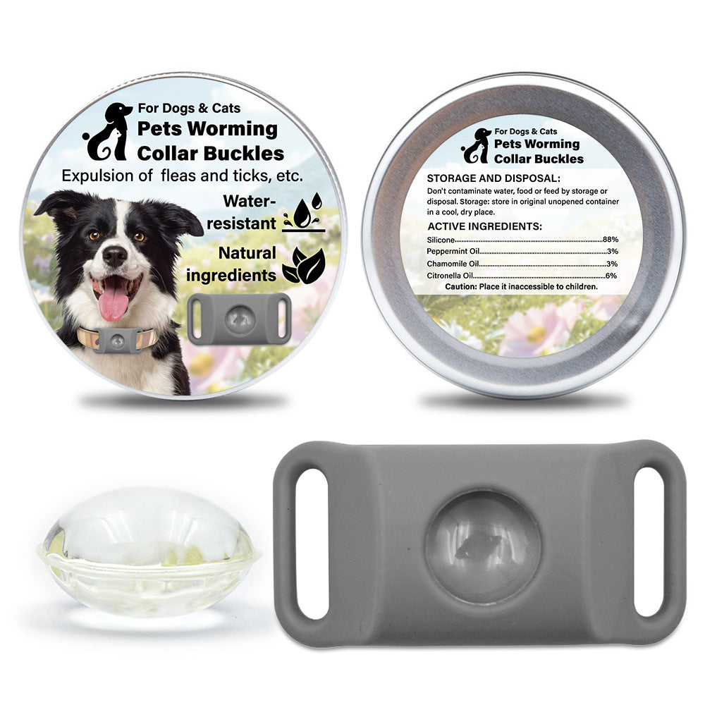 Pet Cat Dog Flea and Tick Prevention Silicone Collar with Insect Repellent Tag, Anti-Flea and Anti-Tick - BsBuy