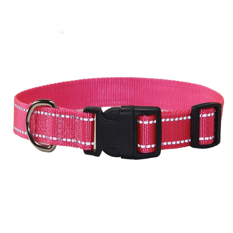 Nylon Dog Collar & Leash Set — Vibrant Colours for Small, Medium & Large Dogs - BsBuy