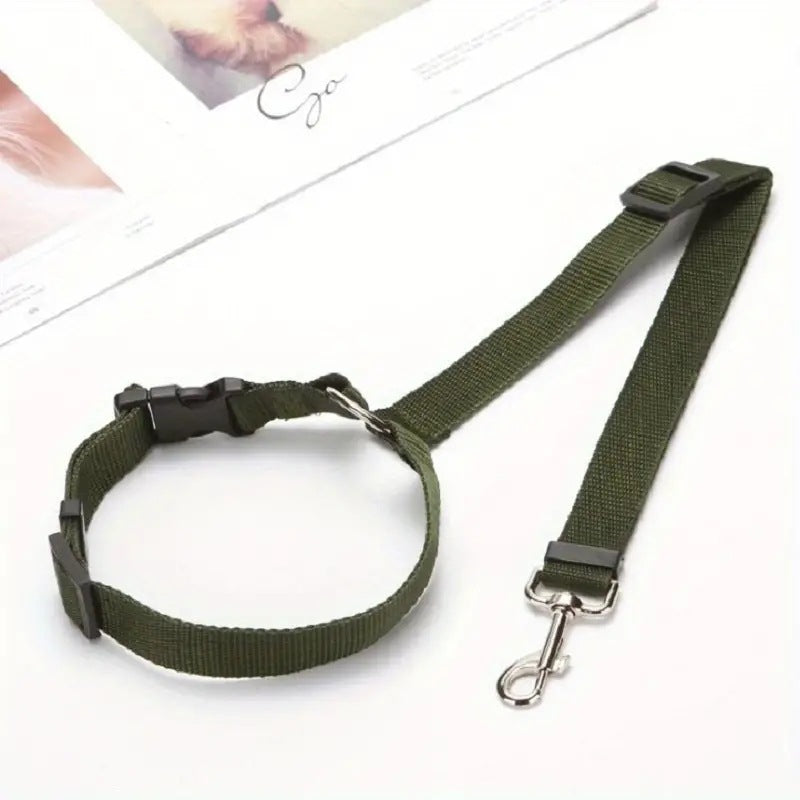 Pet Car Safety Belt & Dog Rear Seat Harness – Adjustable Nylon Lead - BsBuy