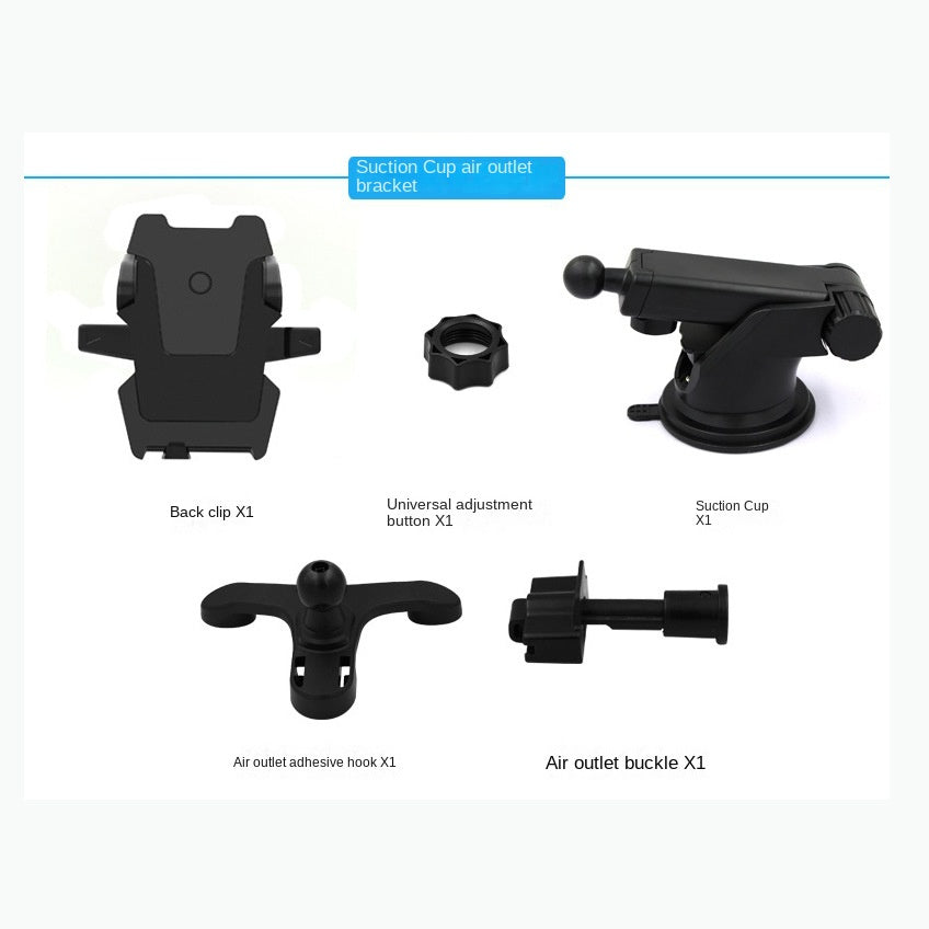 Long Rod Automatic Lock Car Phone Holder — Telescopic Suction Cup & Air Vent Mount | Universal Fit - BsBuy