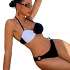 Color blocking split swimsuit - BsBuy