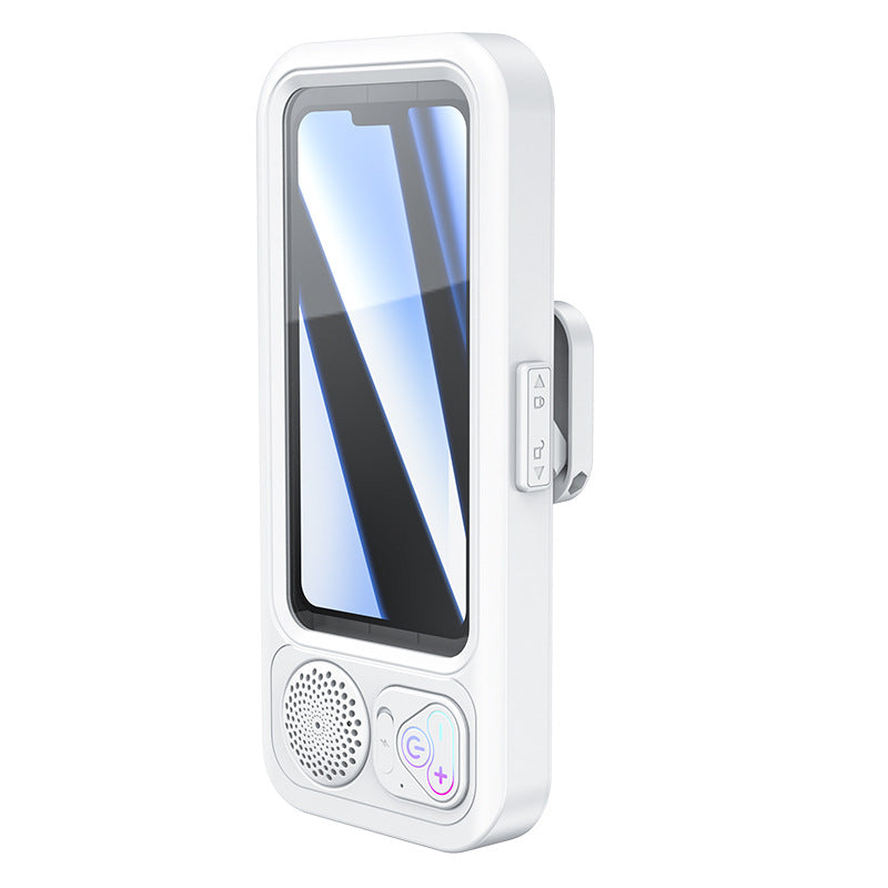 Bathroom Waterproof Phone Case with Bluetooth Speaker Stand and Touch Screen Phone Holder for Shower - BsBuy