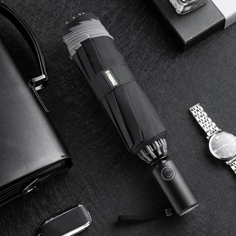 ZUODU Automatic Windproof Reverse Umbrella — Men's Business Folding Umbrella | Optional LED Light | 23 Colours - BsBuy