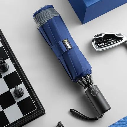 ZUODU Automatic Windproof Reverse Umbrella — Men's Business Folding Umbrella | Optional LED Light | 23 Colours - BsBuy