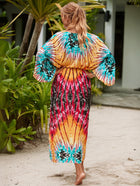 Printed Cotton Beach Cardigan — Lightweight Sun Protection Cover-Up - BsBuy