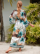 Printed Cotton Beach Cardigan — Lightweight Sun Protection Cover-Up - BsBuy
