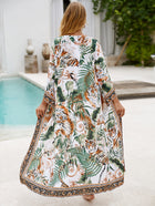 Printed Cotton Beach Cardigan — Lightweight Sun Protection Cover-Up - BsBuy