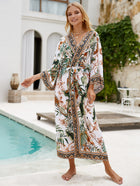 Printed Cotton Beach Cardigan — Lightweight Sun Protection Cover-Up - BsBuy