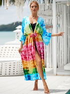 Printed Cotton Beach Cardigan — Lightweight Sun Protection Cover-Up - BsBuy