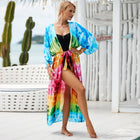 Printed Cotton Beach Cardigan — Lightweight Sun Protection Cover-Up - BsBuy