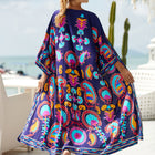 Printed Cotton Beach Cardigan — Lightweight Sun Protection Cover-Up - BsBuy