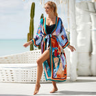 Printed Cotton Beach Cardigan — Lightweight Sun Protection Cover-Up - BsBuy