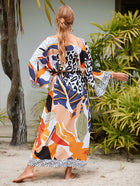 Printed Cotton Beach Cardigan — Lightweight Sun Protection Cover-Up - BsBuy