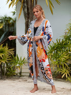 Printed Cotton Beach Cardigan — Lightweight Sun Protection Cover-Up - BsBuy