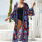 Printed Cotton Beach Cardigan — Lightweight Sun Protection Cover-Up - BsBuy
