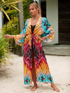 Printed Cotton Beach Cardigan — Lightweight Sun Protection Cover-Up - BsBuy