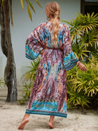 Printed Cotton Beach Cardigan — Lightweight Sun Protection Cover-Up - BsBuy