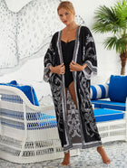 Printed Cotton Beach Cardigan — Lightweight Sun Protection Cover-Up - BsBuy