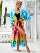 Printed Cotton Beach Cardigan — Lightweight Sun Protection Cover-Up - BsBuy