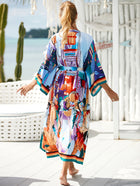 Printed Cotton Beach Cardigan — Lightweight Sun Protection Cover-Up - BsBuy
