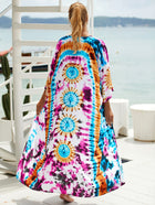 Printed Cotton Beach Cardigan — Lightweight Sun Protection Cover-Up - BsBuy