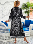 Printed Cotton Beach Cardigan — Lightweight Sun Protection Cover-Up - BsBuy