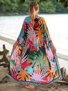 Printed Cotton Beach Cardigan — Lightweight Sun Protection Cover-Up - BsBuy