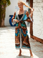 Printed Cotton Beach Cardigan — Lightweight Sun Protection Cover-Up - BsBuy