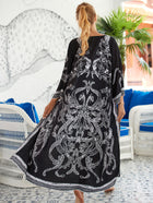 Printed Cotton Beach Cardigan — Lightweight Sun Protection Cover-Up - BsBuy