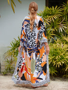 Printed Cotton Beach Cardigan — Lightweight Sun Protection Cover-Up - BsBuy