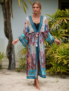 Printed Cotton Beach Cardigan — Lightweight Sun Protection Cover-Up - BsBuy