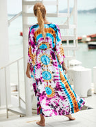 Printed Cotton Beach Cardigan — Lightweight Sun Protection Cover-Up - BsBuy