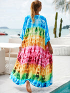 Printed Cotton Beach Cardigan — Lightweight Sun Protection Cover-Up - BsBuy