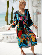 Printed Cotton Beach Cardigan — Lightweight Sun Protection Cover-Up - BsBuy