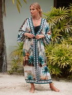 Printed Cotton Beach Cardigan — Lightweight Sun Protection Cover-Up - BsBuy