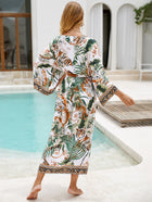 Printed Cotton Beach Cardigan — Lightweight Sun Protection Cover-Up - BsBuy