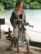 Printed Cotton Beach Cardigan — Lightweight Sun Protection Cover-Up - BsBuy