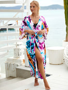 Printed Cotton Beach Cardigan — Lightweight Sun Protection Cover-Up - BsBuy