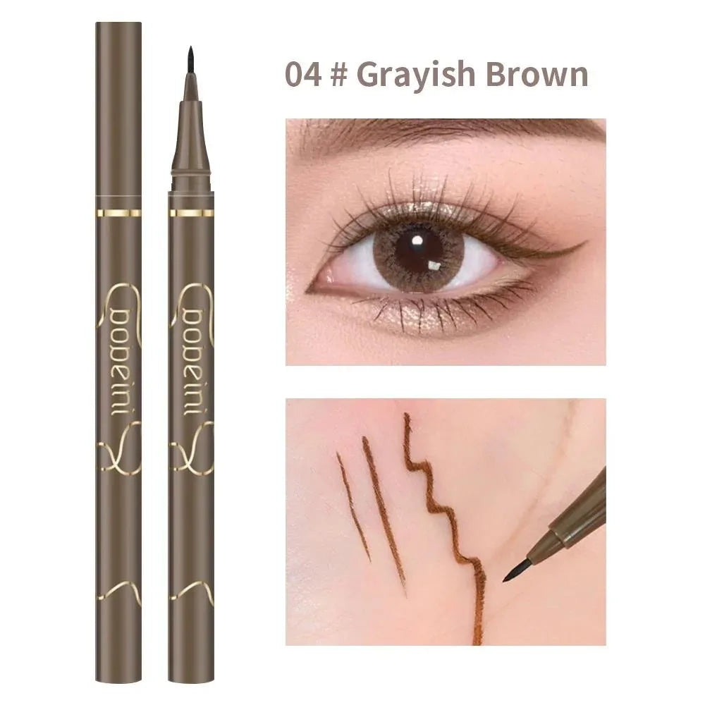 Ultra-Fine Waterproof Liquid Eyeliner — Matte Black & Brown Long-Lasting - BsBuy
