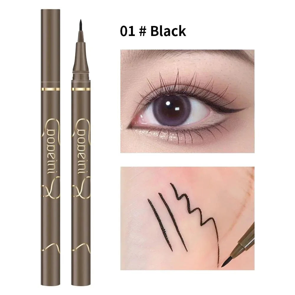 Ultra-Fine Waterproof Liquid Eyeliner — Matte Black & Brown Long-Lasting - BsBuy