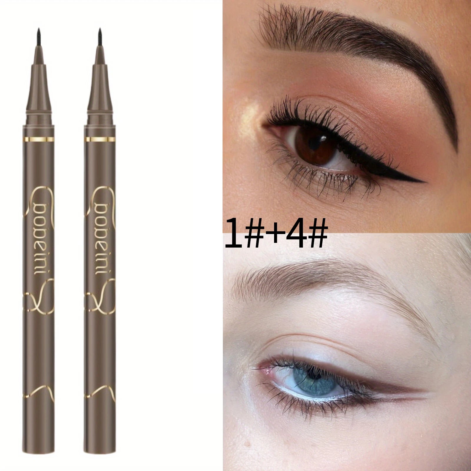 Ultra-Fine Waterproof Liquid Eyeliner — Matte Black & Brown Long-Lasting - BsBuy