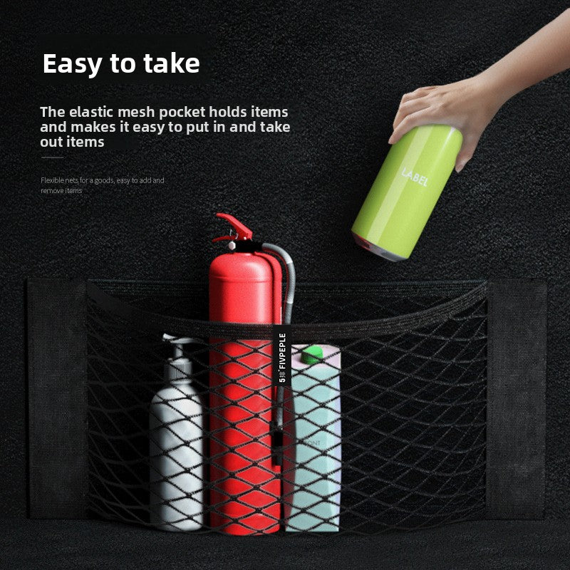 Car Trunk Storage Net Bag with Velcro - BsBuy