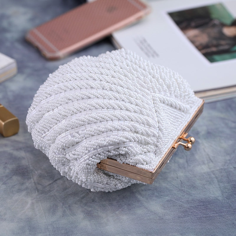 Handmade Beaded Shell Evening Bag - BsBuy