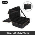 Portable Multi-Layer Cosmetic & Tool Organiser Bag – PVC Leather Travel Beauty Case | Pink & Black