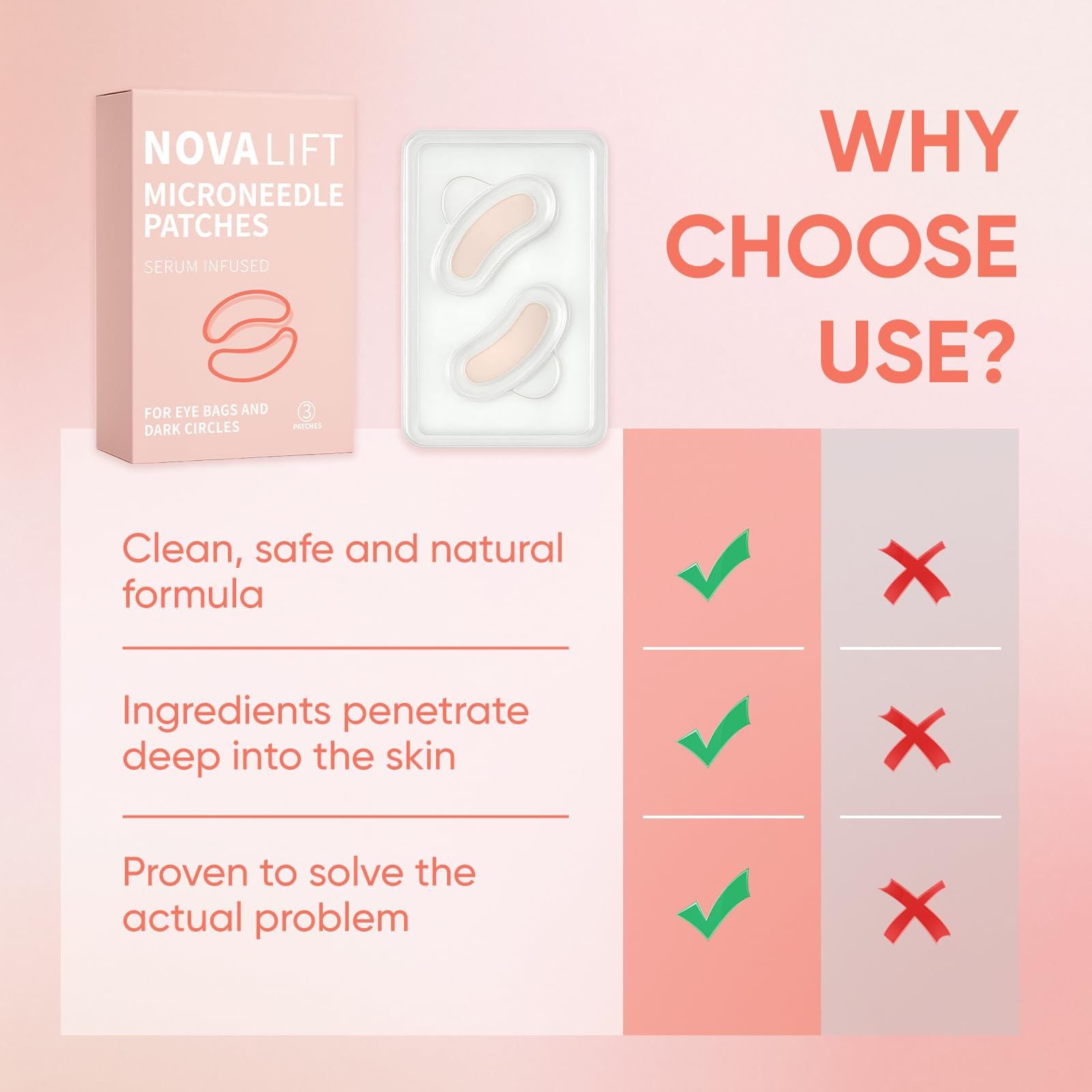 Novalift Micro-Needle Eye Patches | Deep Hydration & Skin Rejuvenation - BsBuy