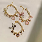 Pet Pearl Necklace Collar with Bell – Elegant Lady-Style Dog & Cat Accessory | Pink, Black & White | S–L - BsBuy